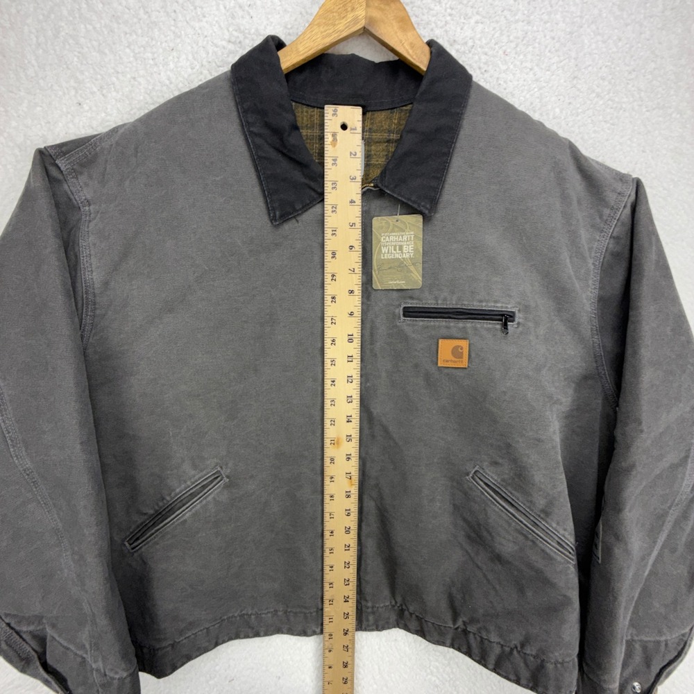 Carhartt Detroit Jacket Blanket Lined Mens 4XL J97 GVL Gravel Gray NWT NOS - Picture 8 of 12